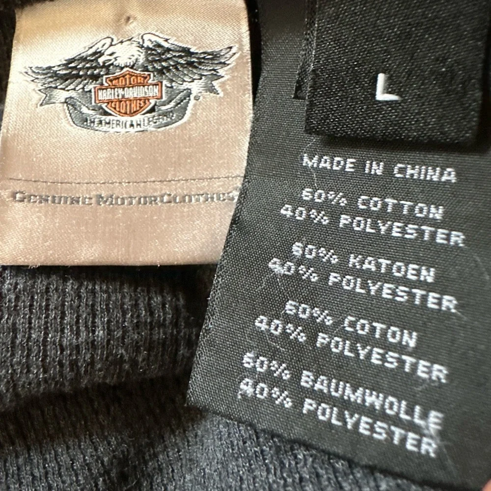 Harley Davidson Women”s Charcoal Gray Thermal. Size. large - Picture 6 of 6